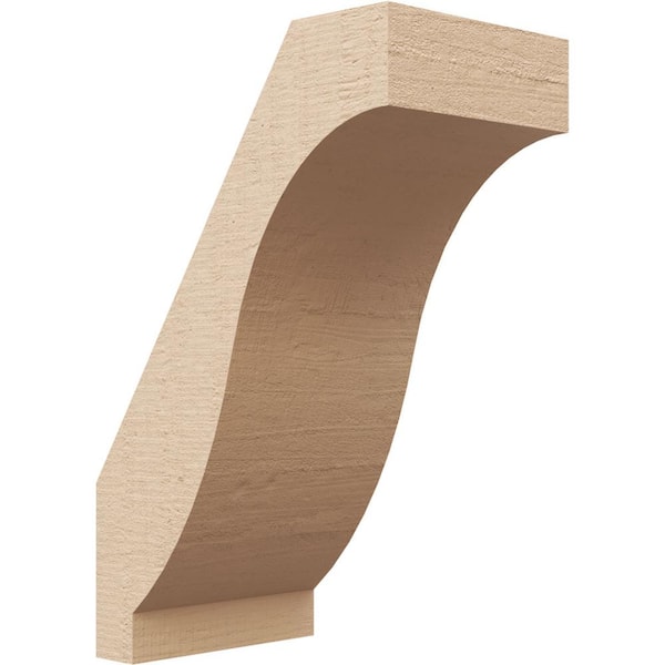 Ekena Millwork 5 in. x 12 in. x 8 in. Baker Rough Cedar Woodgrain Timberthane Polyurethane Knee Brace, Primed
