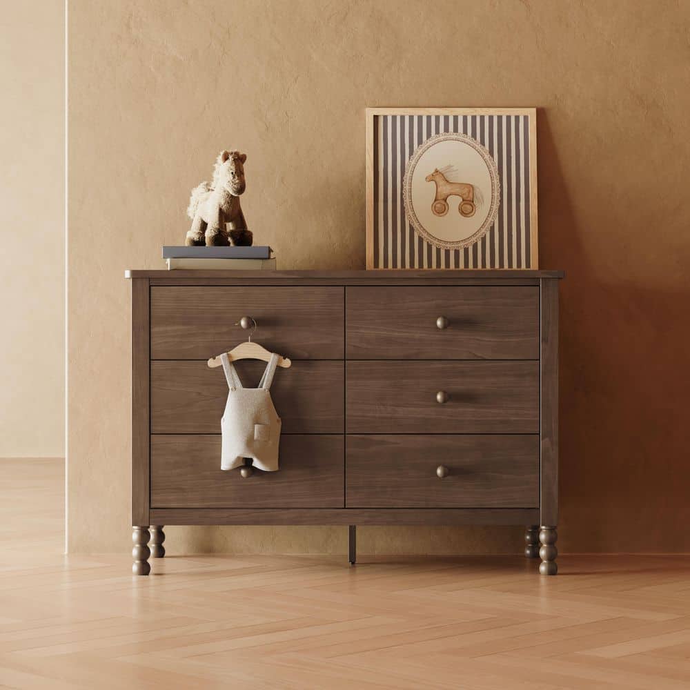 Storkcraft Rio Hazelnut 6-Drawer 47.75 in. Wide Dresser 03786-208