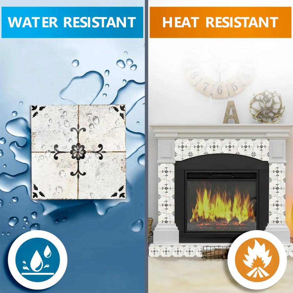 12x12-inch Silver Vinyl Peel and Stick Wall Tiles