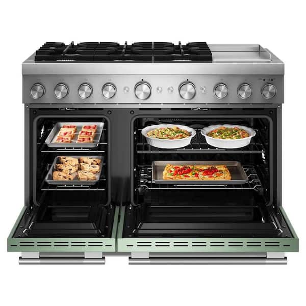 KitchenAid 48 in. 6 Burners Freestanding Double Oven Dual Fuel