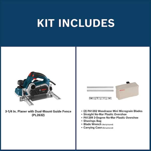 Bosch PL2632K 3-1/4 Inch Corded Planer Kit Bosch PL2632K 3-1/4 Inch Corded Planer Kit