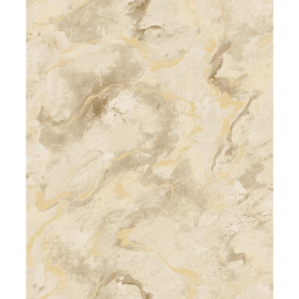 A-Street Prints Silenus Gold Yellow Marbled Wallpaper Sample