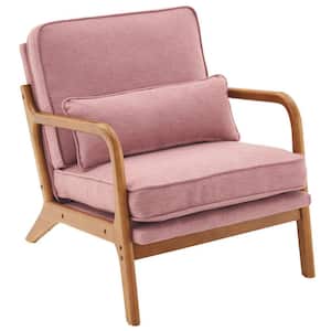 Pink Upholstered Lounge Chair Arm Chair Single