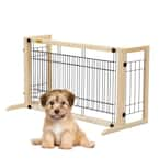 Petmaker 24 in. x 54 in. Freestanding White Wooden Pet Gate M320098 ...