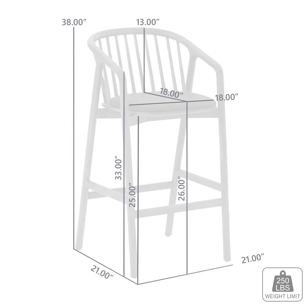 Markeith Black Oak and Faux Leather Counter Stool