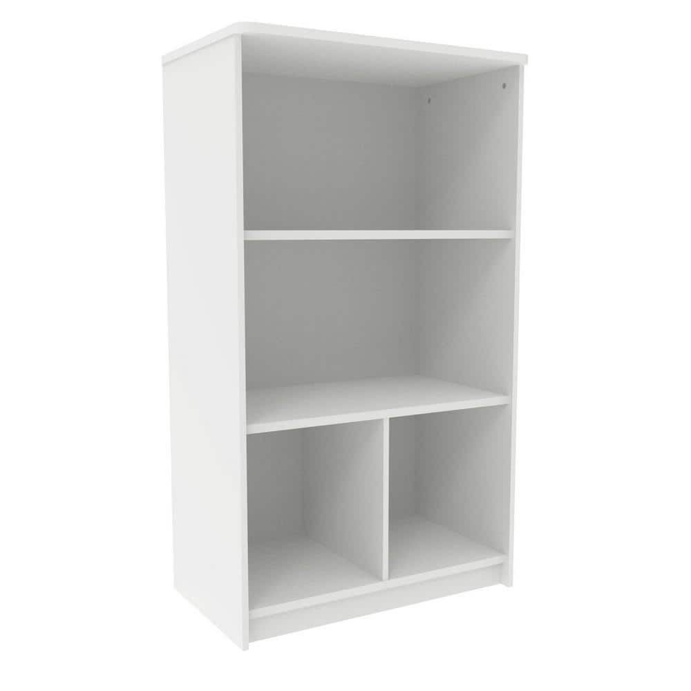 White 3-Tier Kids' Storage Shelf with Cubes