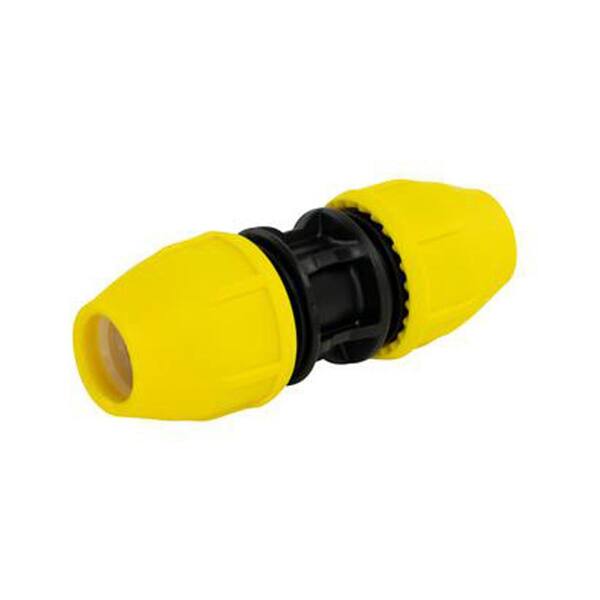 HOME-FLEX 1/2 in. IPS DR 9.3 Underground Yellow Poly Gas Pipe Coupler  18-429-005 - The Home Depot