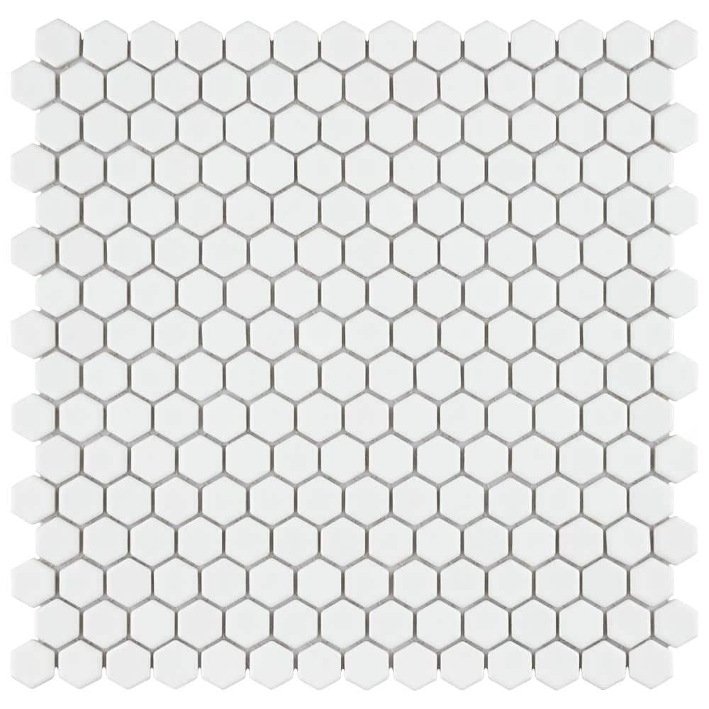 Colmena Hex Matte White 6 in. x 6 in. Porcelain Mosaic Take Home Tile Sample price history on PriceWatchPro