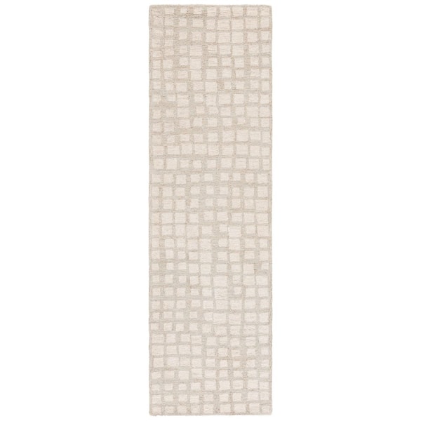 SAFAVIEH Metro 2 ft. x 8 ft. Sage/Beige Abstract Faded Tile Runner Rug ...