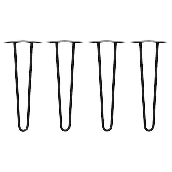 4 x Premium Hairpin Table Legs Desk Bench  FREE Screws AND Protector Feet 14" 