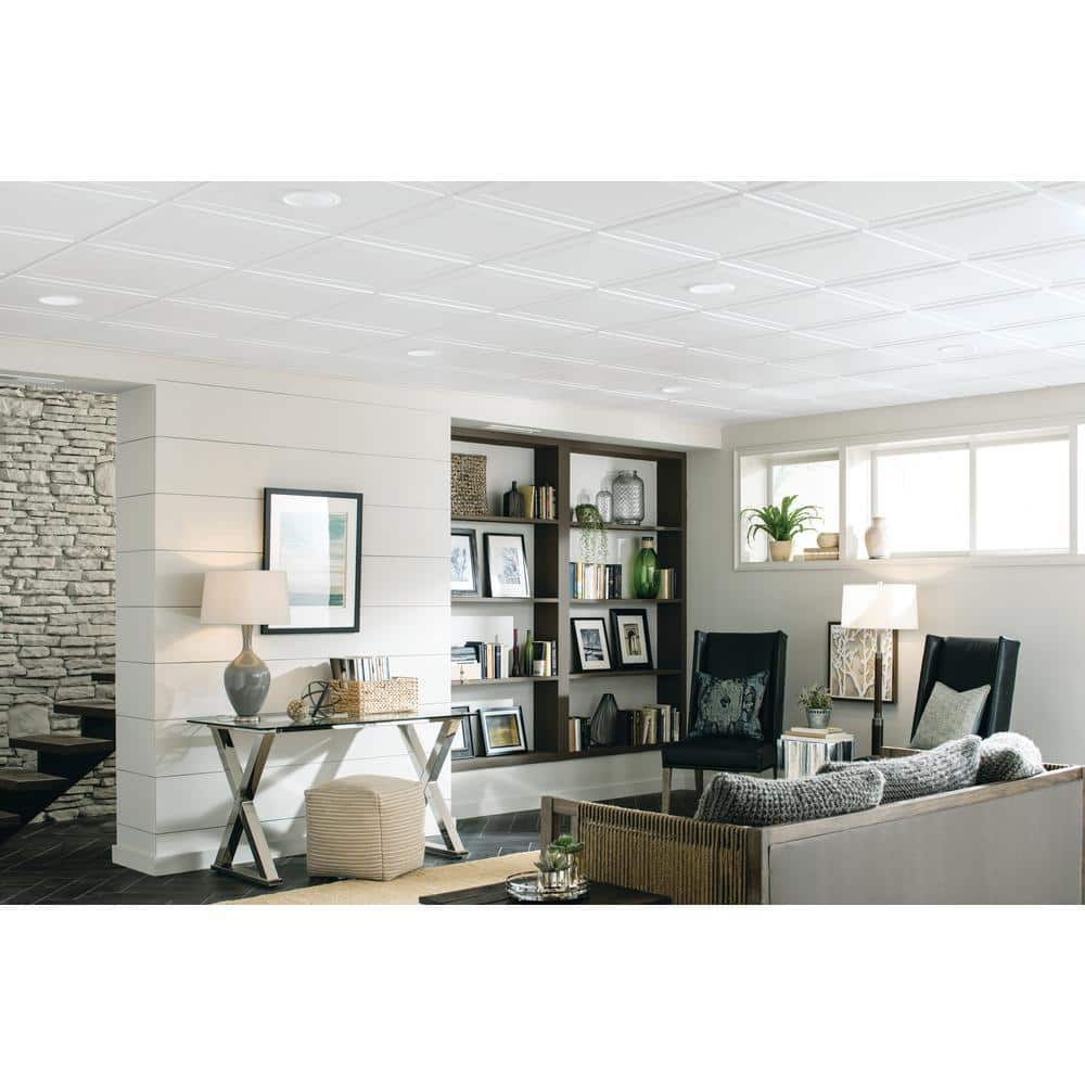 White 24x24 Mineral Fiber Acoustic Ceiling Tiles with Tegular Edge