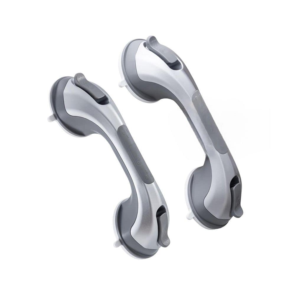 12.2 in. L x 3.7 in. D Suction Grab Bars for Bathtub and Shower, Waterproof