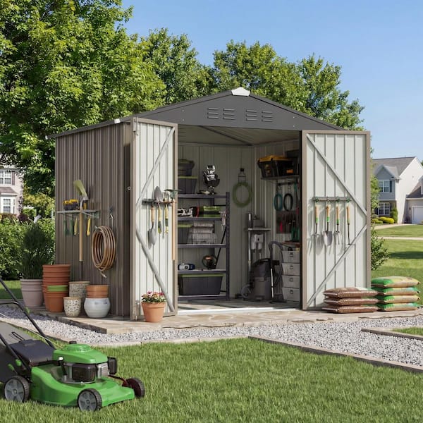 Patiowell 8 ft. W x 6 ft. D Floor Frame Included Outdoor Storage
