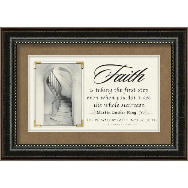 Unbranded Historical Quotes "Faith Mlk Jr Quote" By Carpentree Framed Art