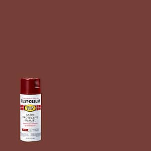 12 oz. Protective Enamel Satin Brick Red Spray Paint (Case of 6)