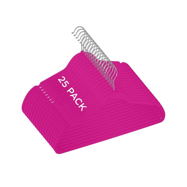 SIMPLIFY Pink Velvet Hangers 25-Pack