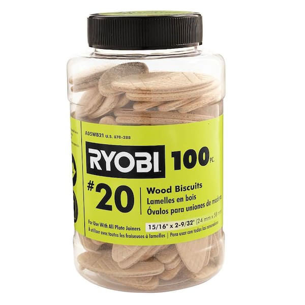 RYOBI #20 FSC Wood Biscuits (100-Piece)