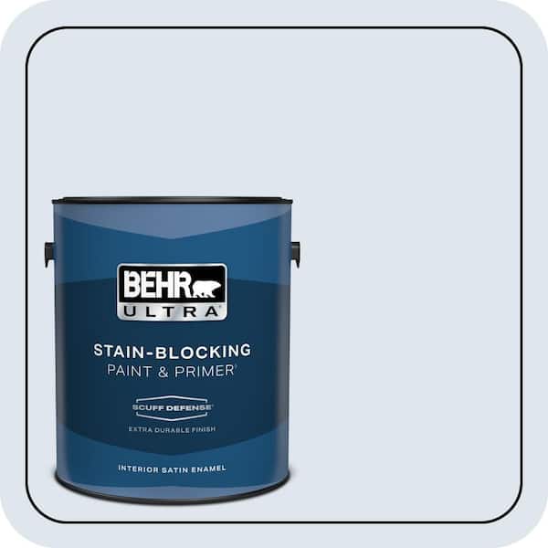 BEHR ULTRA 1 gal. #580C-1 Diamond Light Extra Durable Satin Enamel Interior Paint & Primer