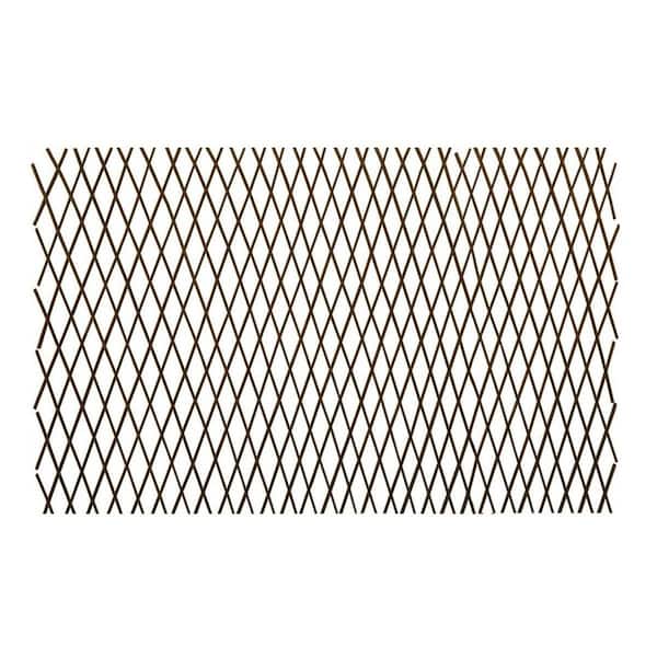 92 in. Natural Willow Expandable Lattice Trellis for Climbing Plants and Garden Privacy