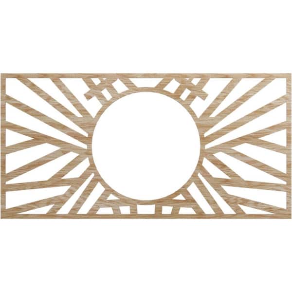 Ekena Millwork 0.25 in. x 34 in. x 17 in. Wood (Red Oak) Medallion Moulding