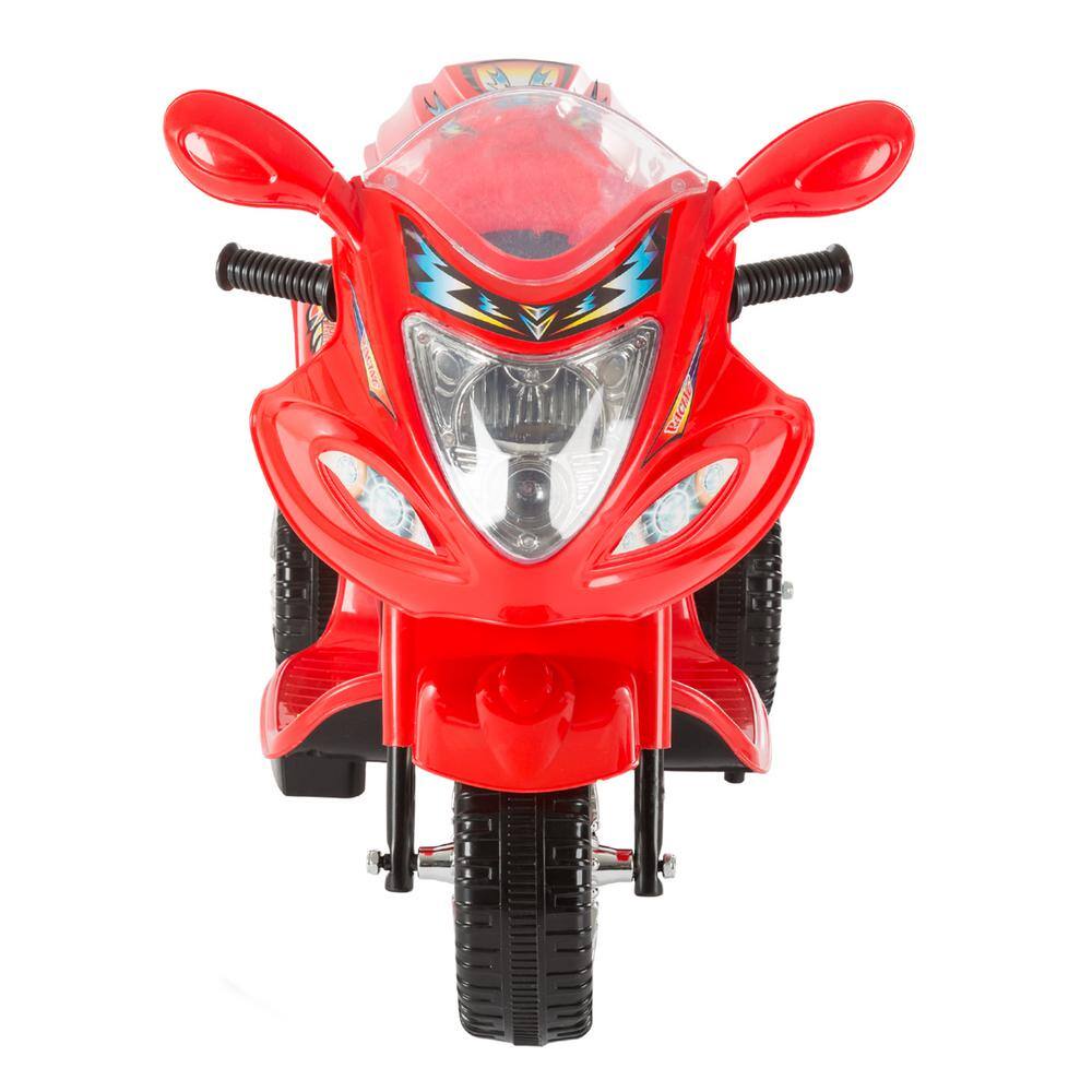 Red 6-Volt Kids Electric Ride-On Motorcycle with Sounds