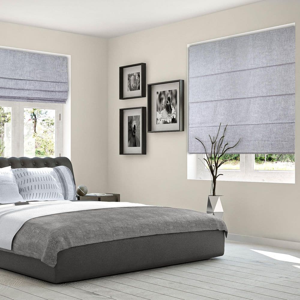 Lexington Gainsboro Cordless Blackout Fabric Roman Shade 48" x 72"