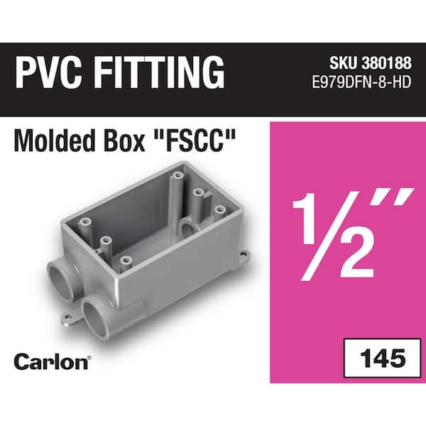 1-Gang 19 cu. in. 1/2 in. Electrical PVC Type FSCC FS Box (E979DFN-8-HD)