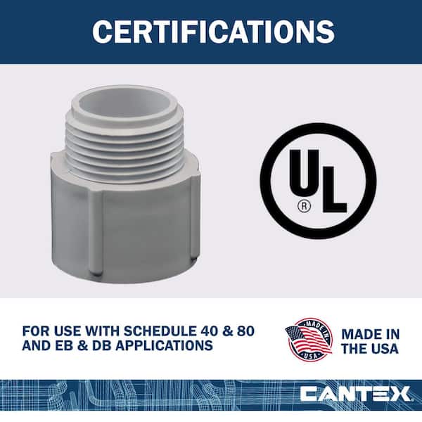 Cantex 3/4 in. Conduit Male Terminal Adapter (15-Pack) R5140104M