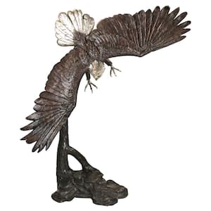 74.5 in. H Final Approach Monumental Eagle Cast Bronze Garden Statue