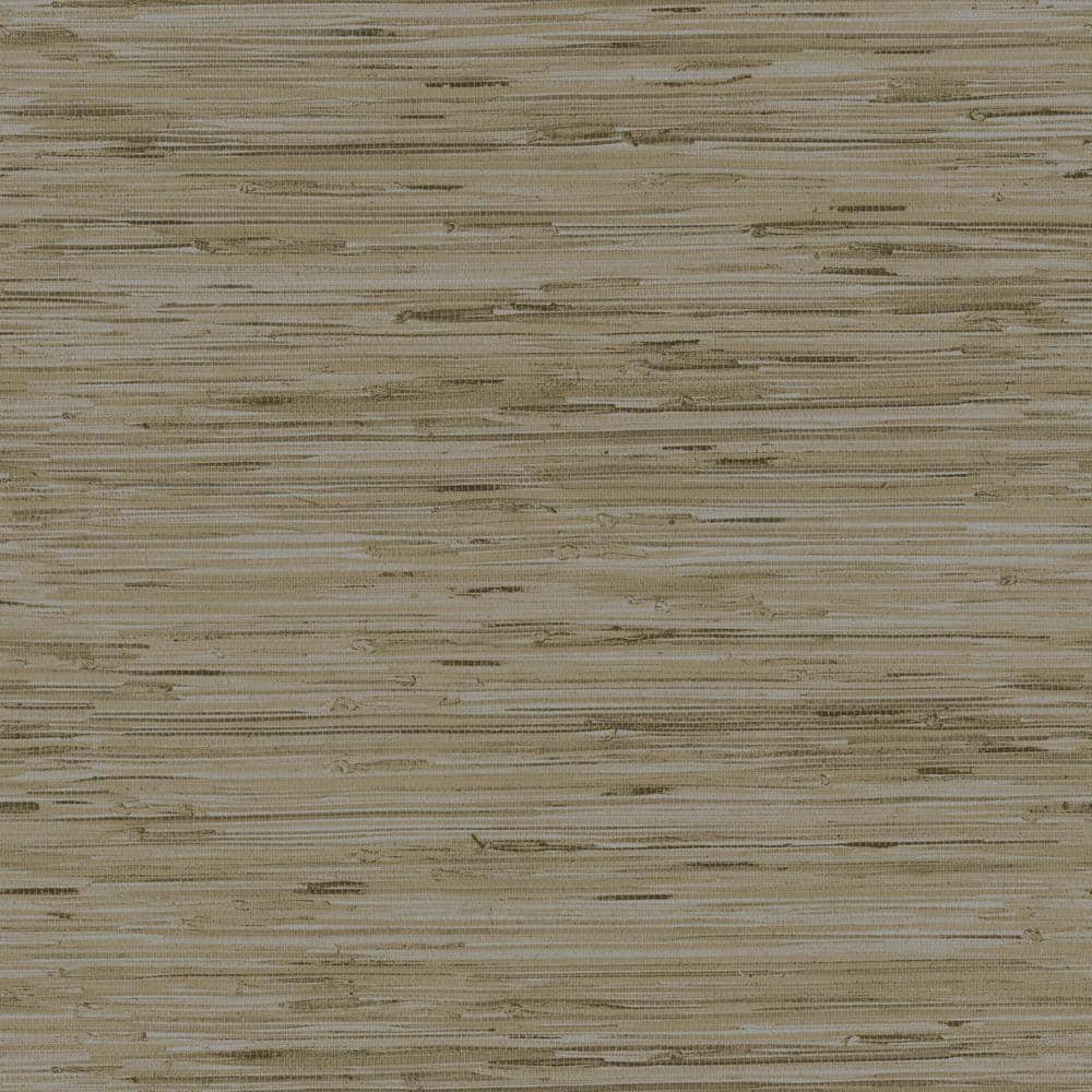 Sand and Silver Nonwoven Grasscloth Wallpaper