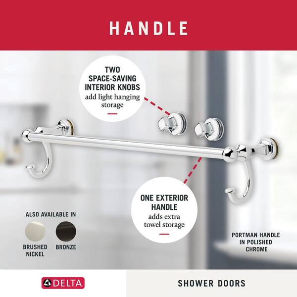 Portman 60 x 59-1/4 in. Frameless Mod Soft-Close Sliding Bathtub Door in Chrome with 3/8 in. (10mm) Clear Glass Portman 60 x 59-1/4 in. Frameless Mod Soft-Close Sliding Bathtub Door in Chrome with 3/8 in. (10mm) Clear Glass