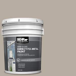 5 gal. #PPU18-13 Perfect Taupe Semi-Gloss Direct to Metal Interior/Exterior Paint