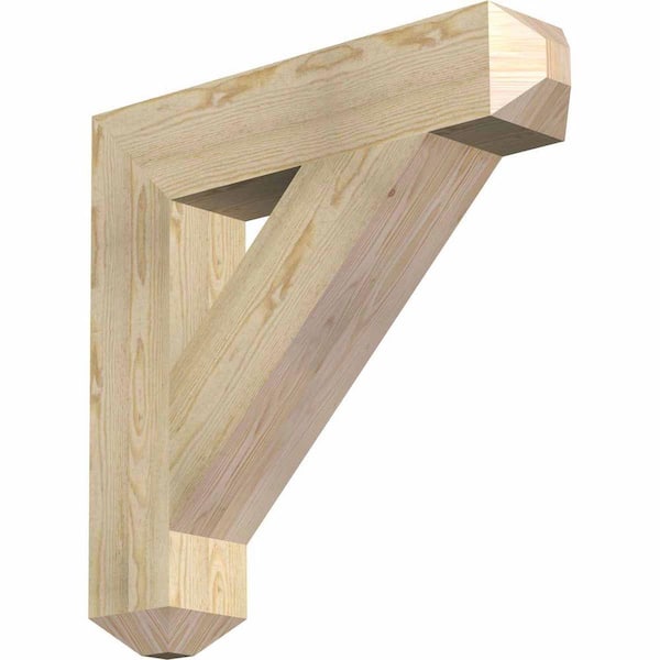 Ekena Millwork 6 in. x 30 in. x 30 in. Douglas Fir Traditional Craftsman Rough Sawn Bracket
