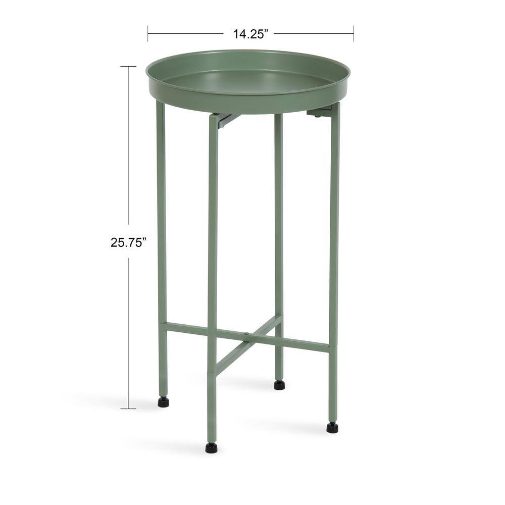 Celia Green Metal Foldable Tray Accent Table