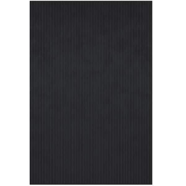 Ottomanson Easy clean, Waterproof Non-Slip 2x3 Indoor/Outdoor Rubber Doormat, 20 in. x 39 in., Black
