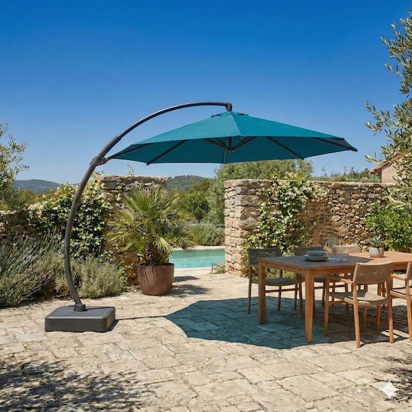 10ft octagonal cantilever patio umbrella Treasure Garden AG19A 10' Octagonal Aluminum Cantilever Patio Umbrella   Willow Creek Designs