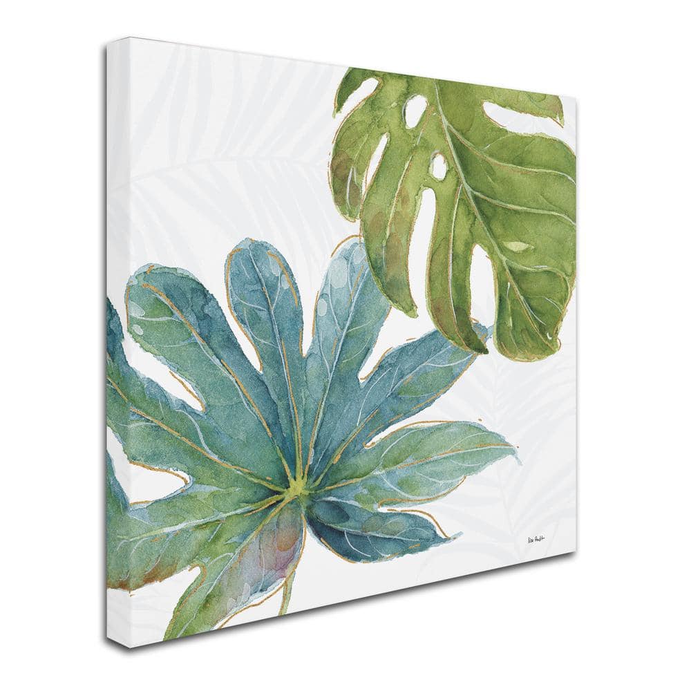 Tropical Blush VII Green and Teal Canvas Wall Art