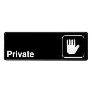 9 in. x 3 in. Private Sign (15-Pack)