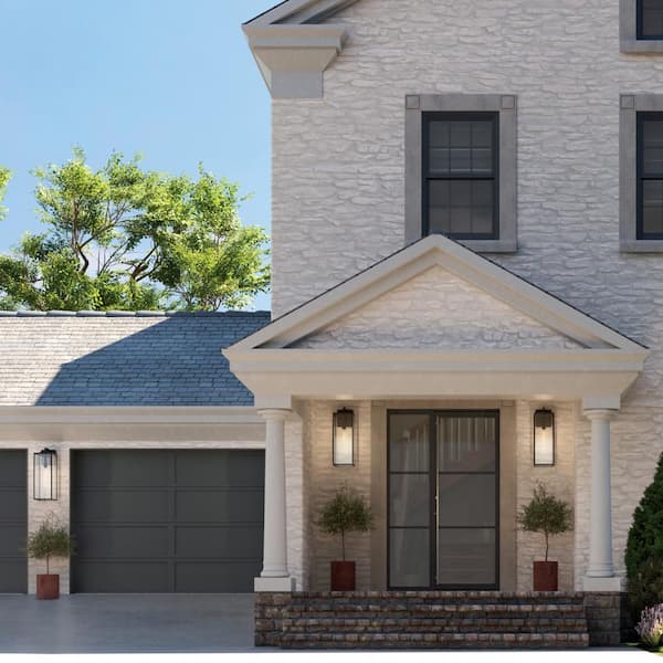 Branner 24 in. 1-Light Olde Bronze Traditional Outdoor Hardwired Wall Lantern Sconce with No Bulbs Included (1-Pack)