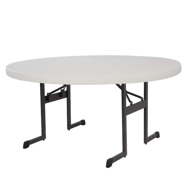 Lifetime 60 in. Almond Plastic Folding Banquet Table