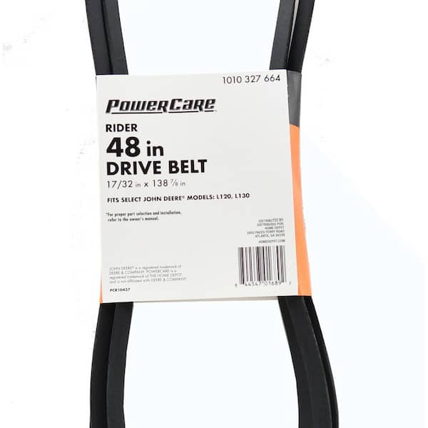 Powercare Drive Belt for 48 in. cut John Deere mowers, Replaces