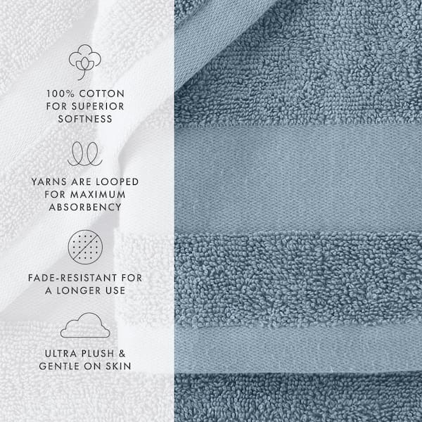 BolBom's- Premium 100% Cotton 6 Piece Bath Towels Set, Mixed Random Color