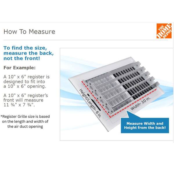 Everbilt 18 in. x 6 in. 1-Way Steel Adjustable Wall/Ceiling