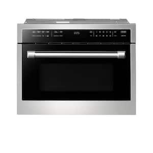 24 in. W 1.55 cu. ft. Electric Built-In Microwave and Speed Oven in Stainless Steel