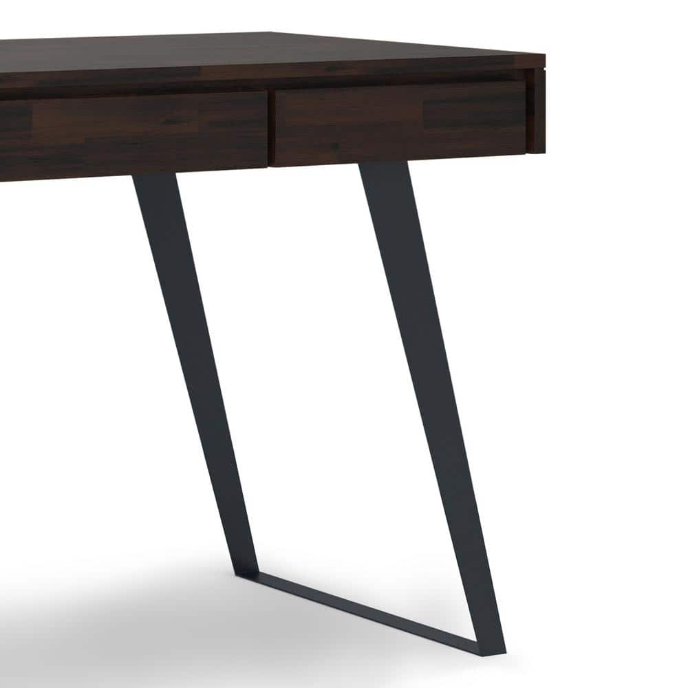 Lowry Industrial Urban Desk in Distressed Hickory Brown with Keyboard Tray