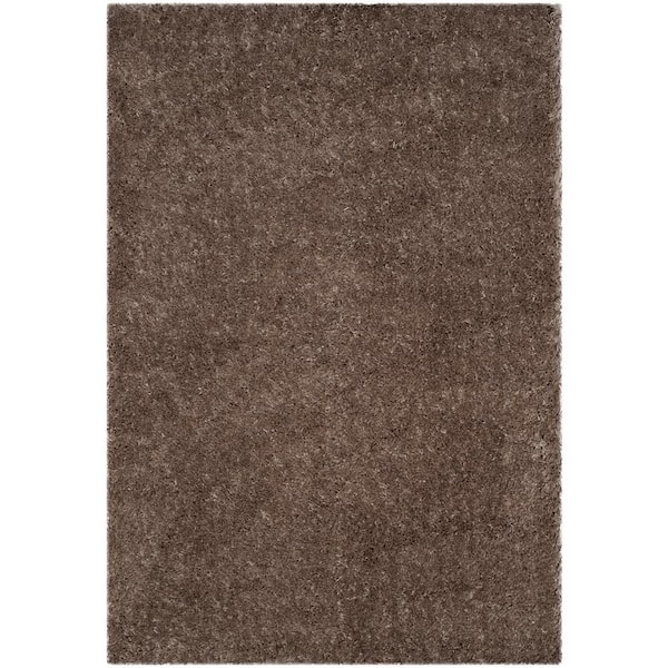 SAFAVIEH Polar Shag Mushroom 5 ft. x 8 ft. Solid Area Rug