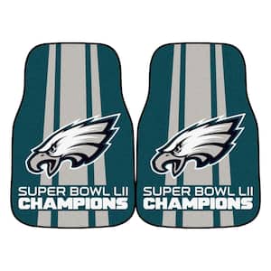 Philadelphia Eagles Super Bowl LII Champions 17 in. x 27 in. 2-Piece Front Nylon Carpet Car Floor Mat Set
