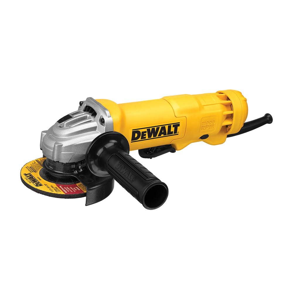 DEWALT 7 Amp 4.5 in. Small Corded Angle Grinder with 1-Touch Guard DWE4011  - The Home Depot