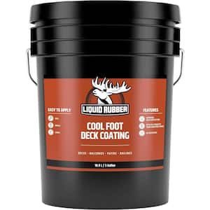 Liquid Rubber Cool Foot Deck Coating, Pale Brown, 5 Gallon