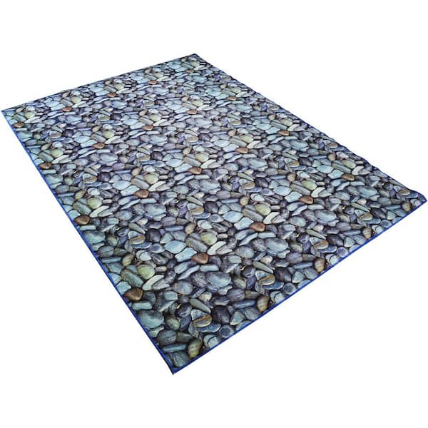 Blue Pebble 5 ft. x 7 ft. Area Rug